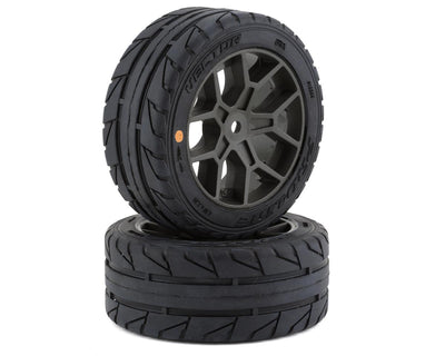 PRO1020410 1/8 Vector S3 Front/Rear 35/85 2.4" Belted Mounted Tires, 14mm Gray: Vendetta