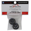 NX-USA-EVO-F+2-G NEXX Racing Mini-Z RWD "JUD" EVO Front Threaded Side-Wall Carbon Fiber Rims (2mm Offset) (Grey) (2)