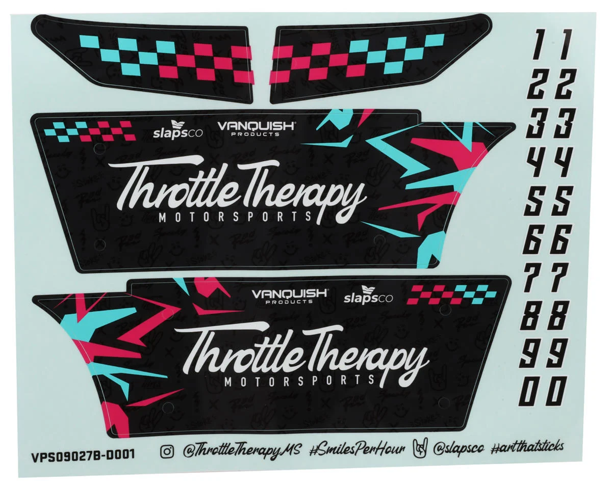 VPS10512 Vanquish Products H10 Optic Body Panel Set (Teal/Throttle Therapy) w/Decals