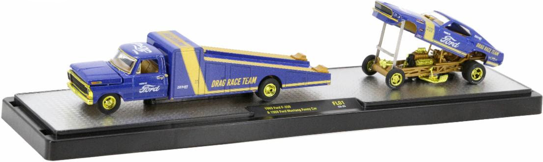 M2Machines 36000-FL01 1:64th scale Auto Haulers Ford Drag Race Team Pack SEMA Exclusive CHASE
