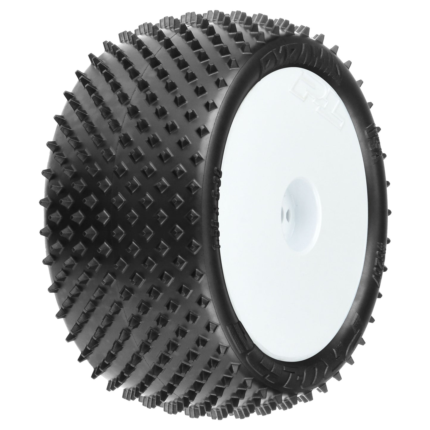 PRO826713 Pyramid 2.2" Rear Buggy Pre-Mounted Carpet Tires (White) (2) (Z3) (Velocity) w/12mm Hex