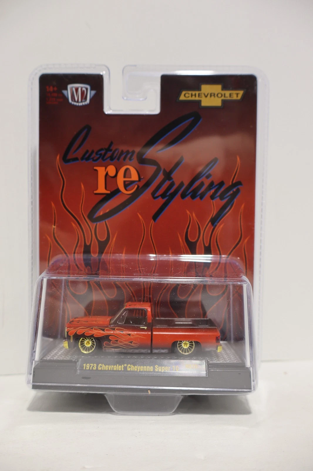 M2 Machines 31500-HS70 1973 Chevrolet Cheyenne Super 10 Orange CHASE!!!