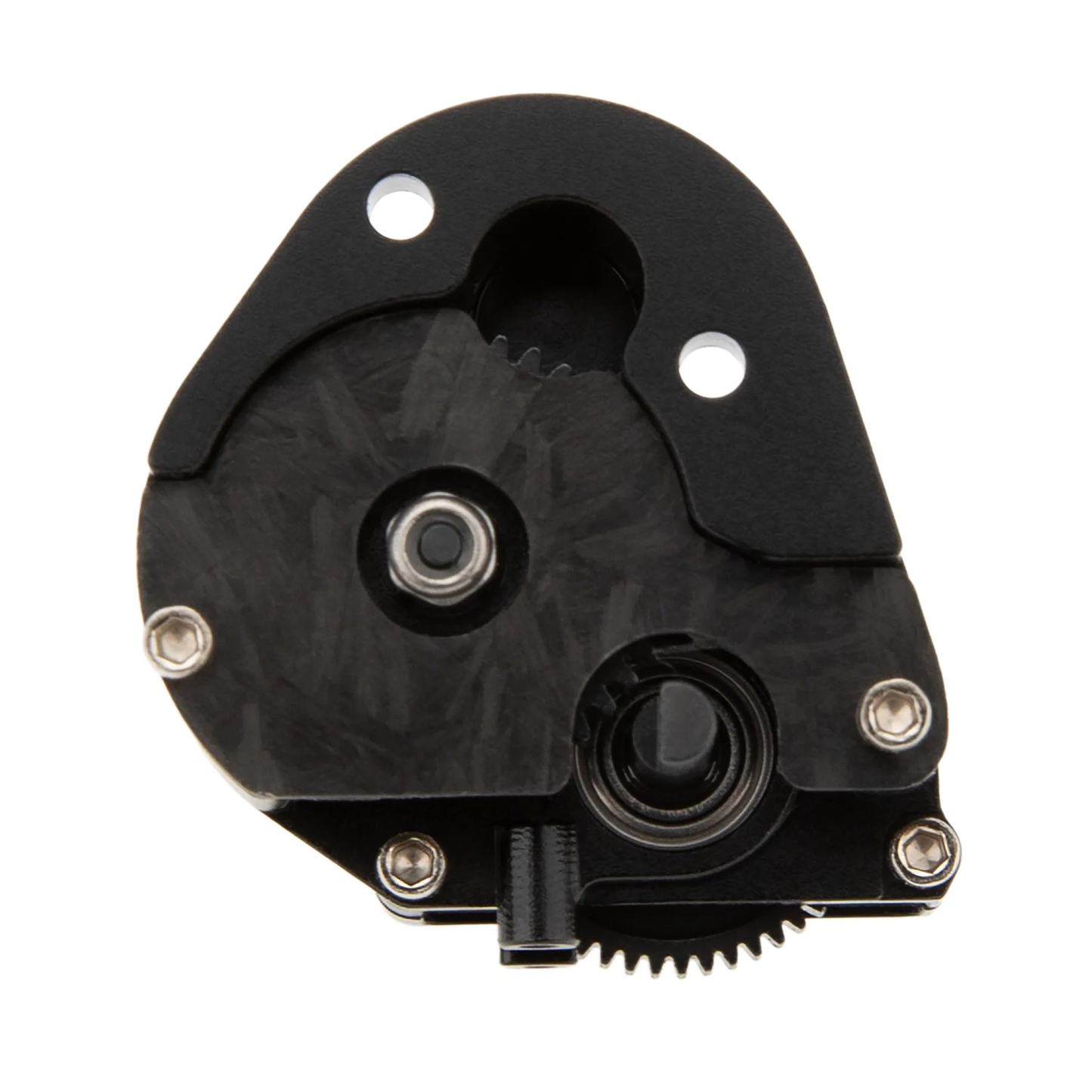 MEUS Racing SCX24 Brushless Transmission Black Aluminum Complete Gearbox for 1/24 SCX24