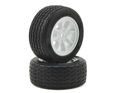 PRM1014017 Vintage Racing Pre-Mounted Front Tire (2) (26mm) (White)