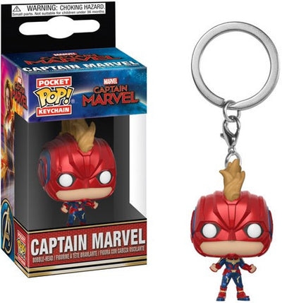 FU36439 Captain Marvel w/Helmet Keychain