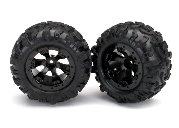 7277 Tires & wheels, assembled, glued For 1/16 Summit