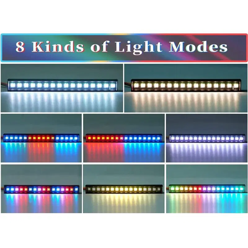 INTC33092 Roof Top LED Light Bar w/8 Flash Modes 1/18
