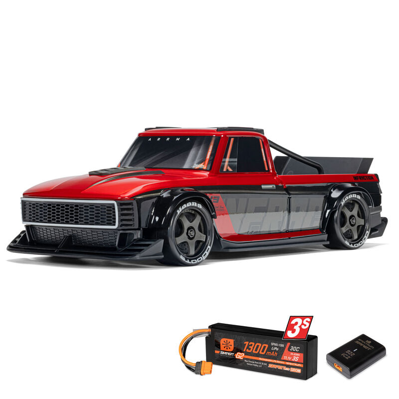 ARA2315ST Arrma 1/12 INFRACTION GROM 3S 4X4 RTR Brushless All-Road Street Bash (Battery & Charger Included),