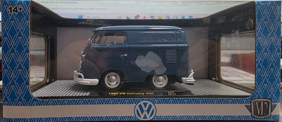 M2 Machines 40300-S43 1960 Volkswagen Delivery Short Van Custom Blue