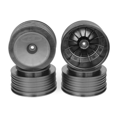 DER-PS4-UB Speedline Plus SC Wheels for Kyosho Ultima SC / Traxxas Slash Rear - Slash 4x4 / BLACK / 4pcs