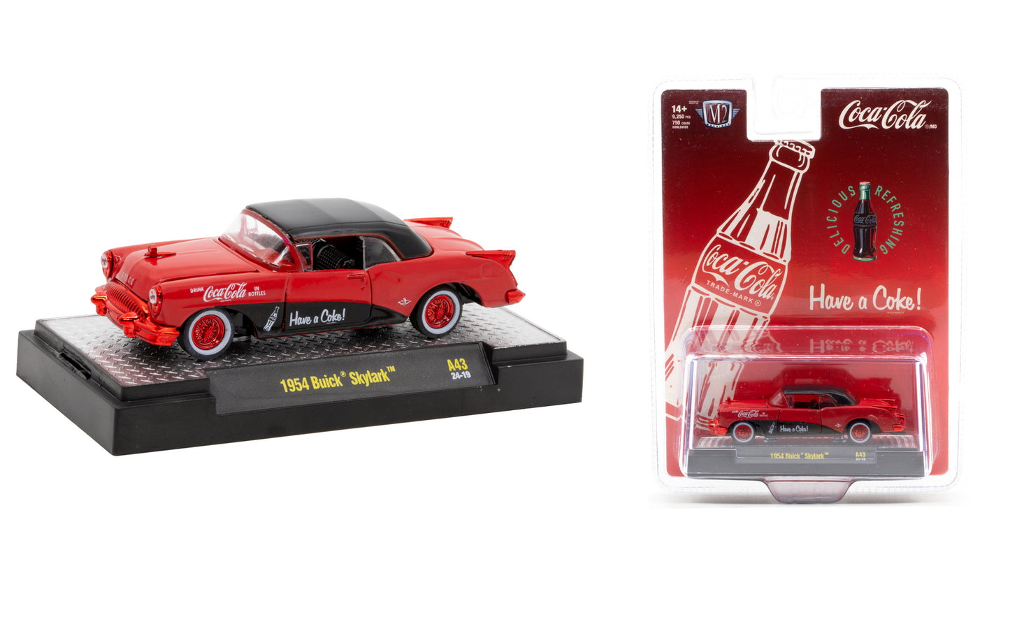 M2Machines 52500-A43 1:64th Scale Coca-Cola 1954 Buick Skylark - CHASE!