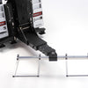 Trailer hitch with a ladder attached on a white background