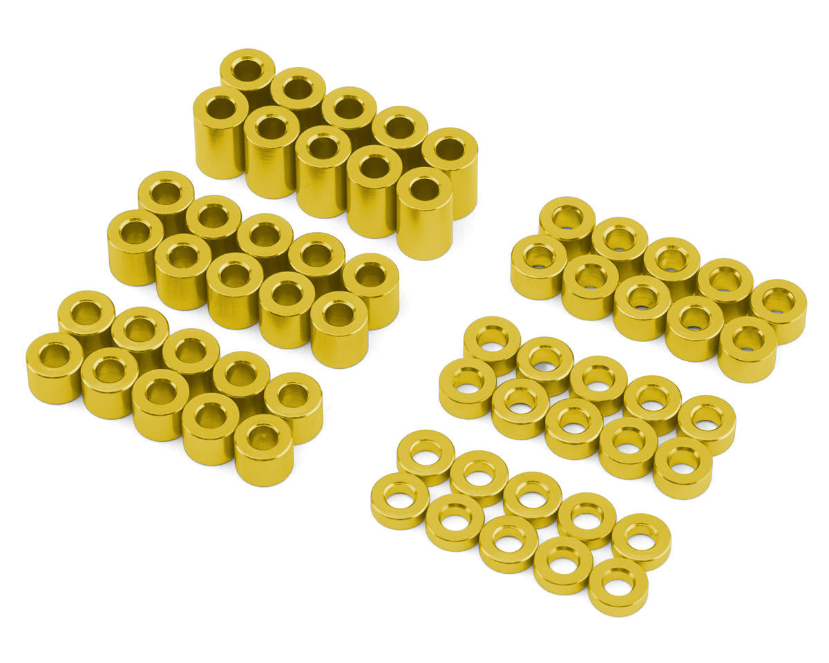 KNKSPVAR8 Team KNK 3mm Aluminum Spacers Variety Pack (Gold) (60)