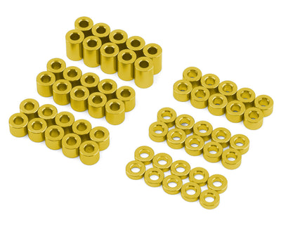KNKSPVAR8 Team KNK 3mm Aluminum Spacers Variety Pack (Gold) (60)