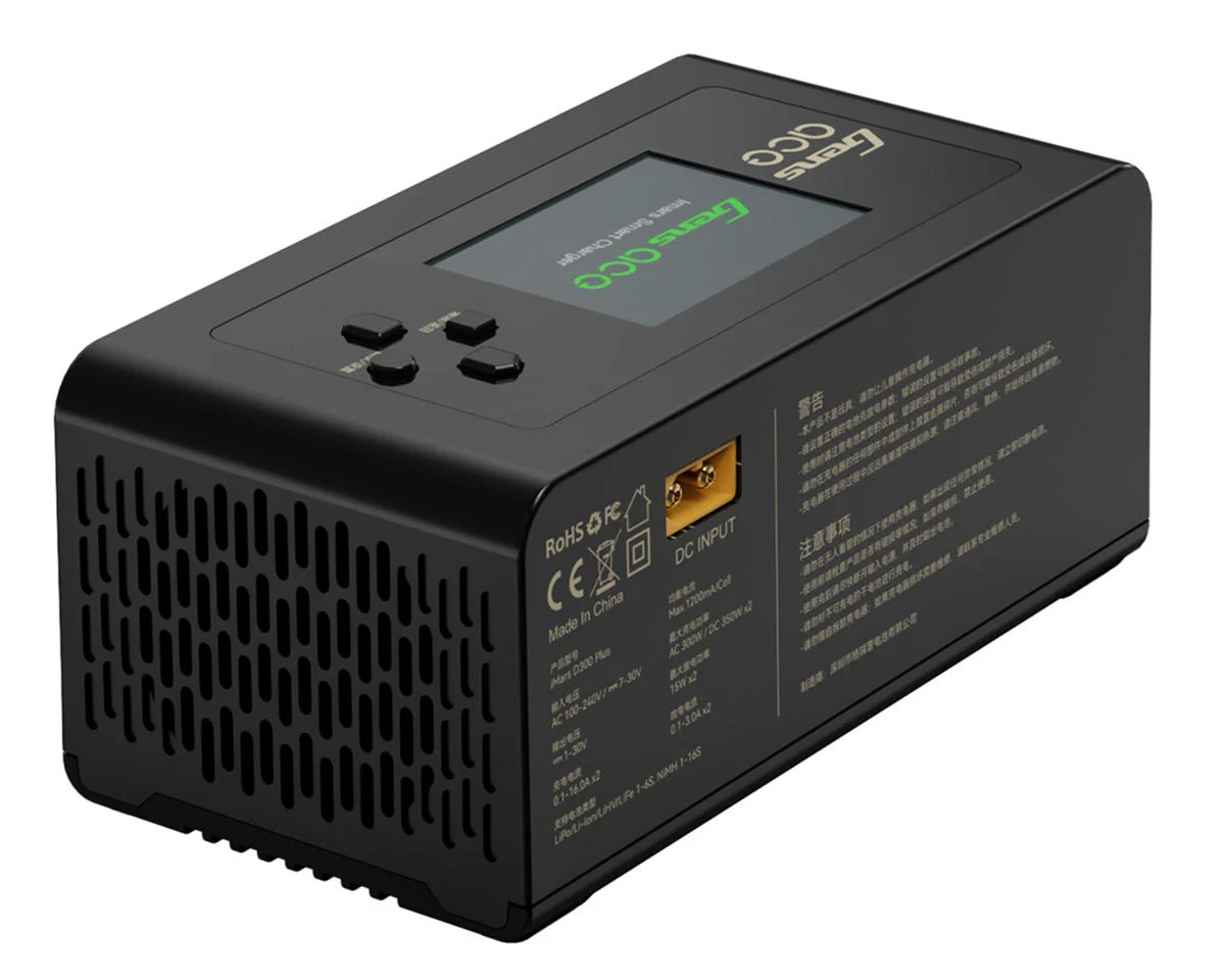 GEA300WPLUS-UB Gens Ace iMars D300 Plus G-Tech Smart Dual AC/DC Charger (Black) (6S/16A) (AC-300W) (DC-350W x2) w/Bluetooth App Control