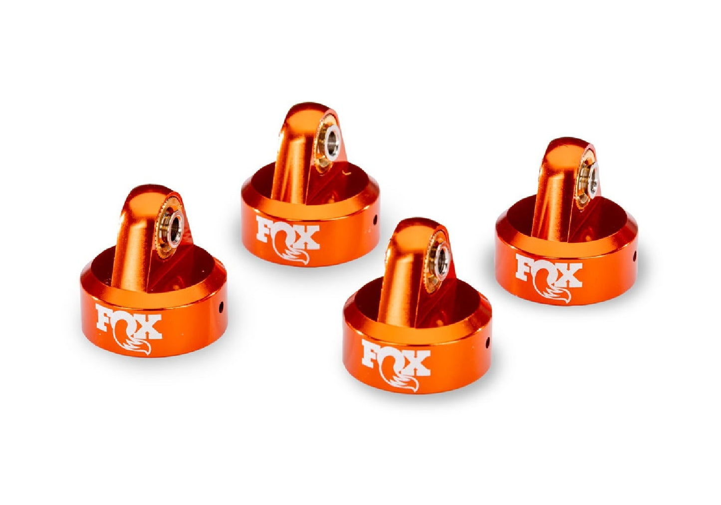 8465 Fox Orange Aluminum GTR Shock Caps (4)