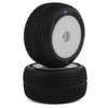 JCO4005-101021 Mini-B/Mini-T 2.0 Twin Pin Pre-Mounted Rear Tires (White) (2) (Pink)