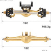 MEUS Racing Isokinetic 3-Section CVD Front and Rear Axles Maximum Steering Angle 52° Wider +5MM for TRX4M Upgrade 1/18 RC Crawler Car (Electroplated Gold)