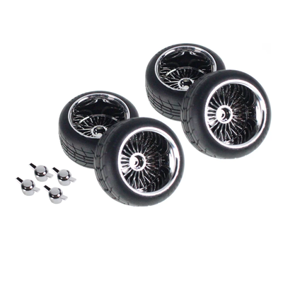 RER23183 Pre-Mounted R15 Radial tures w/40 Spoke Wheels (Chrome)