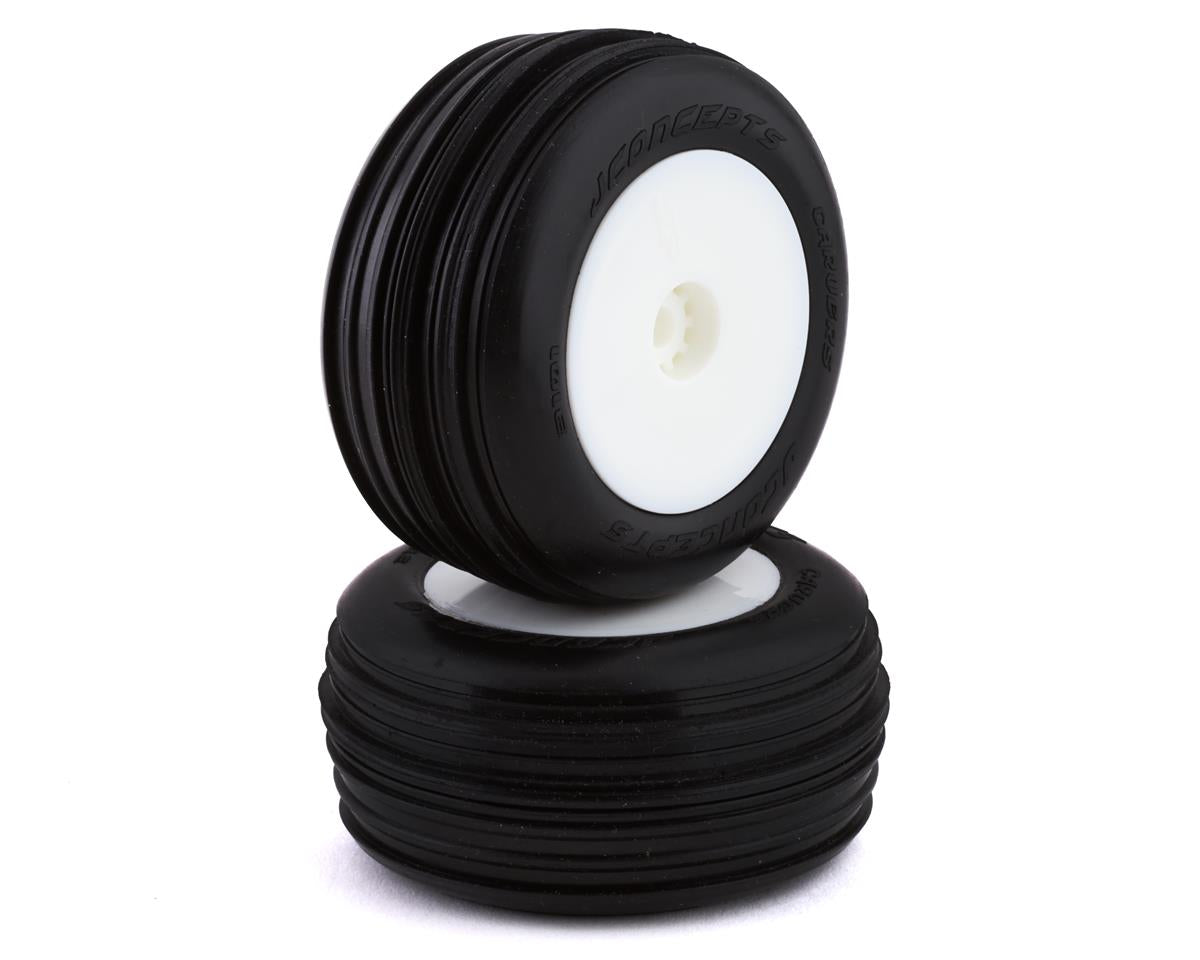 JCO3101-1291 Mini-T 2.0 Carvers Pre-Mounted Front Tires (White) (2) (Green)