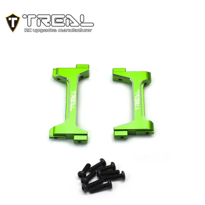 X003KIWUGR TREAL Aluminum 7075 Front and Rear Bumper Mounts Set (F&R) for 1/18 TRX4M-Green