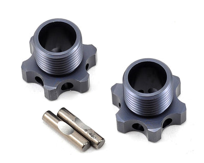 TKR5071B Aluminum 17mm Lightened Hex Wheel Hub Set (Gun Metal) (2) (+1mm Offset)