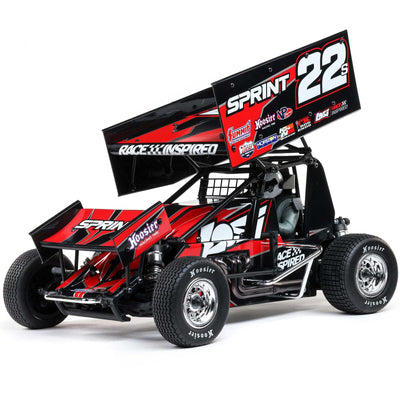 LOS-2359 1/10 Scale  2WD 22S Sprint, RTR with Battery and Charger, Red