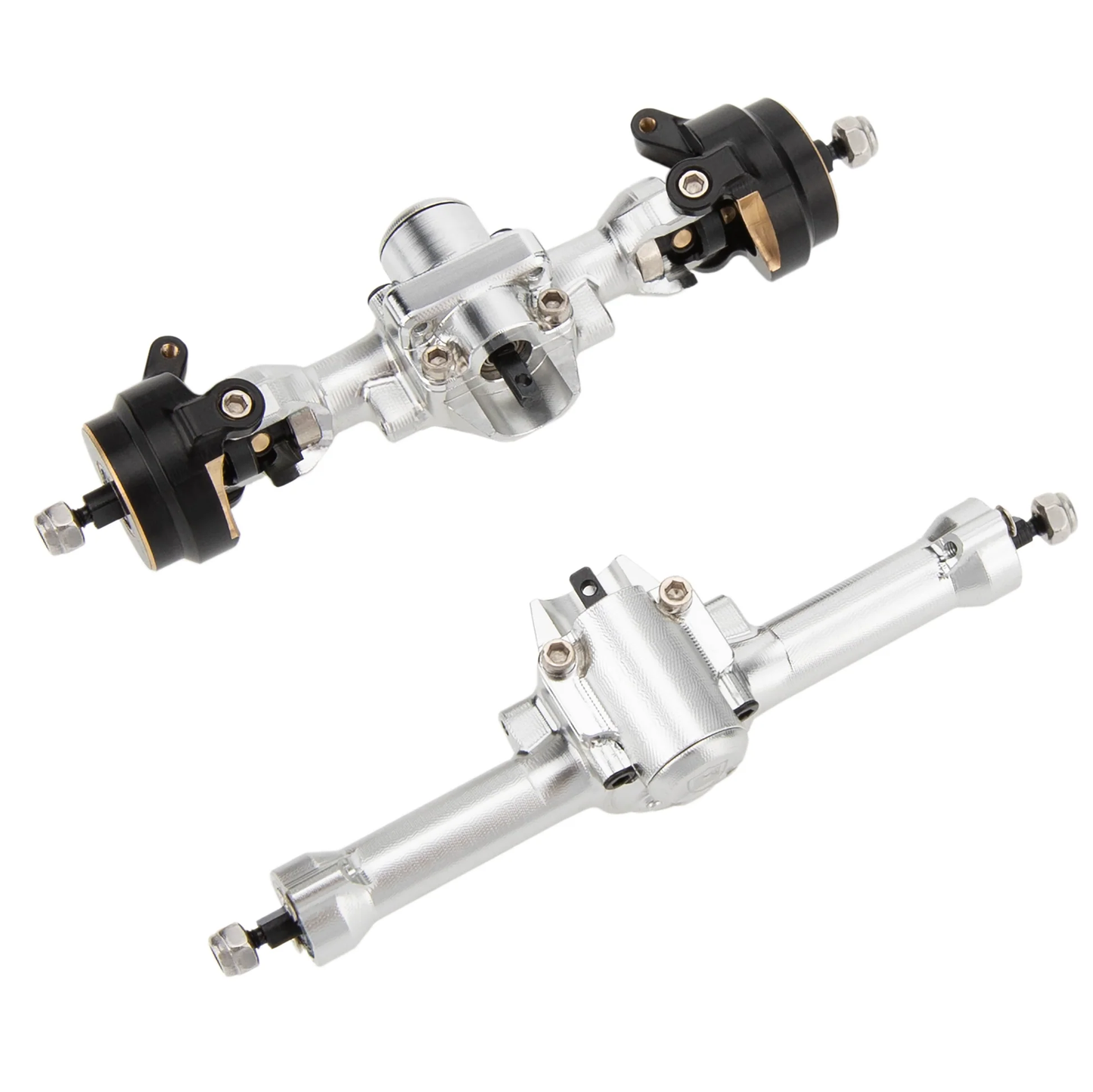 MEUS Racing +3mm Isokinetic SCX30 Axles with 3-Section CVD (Silver)