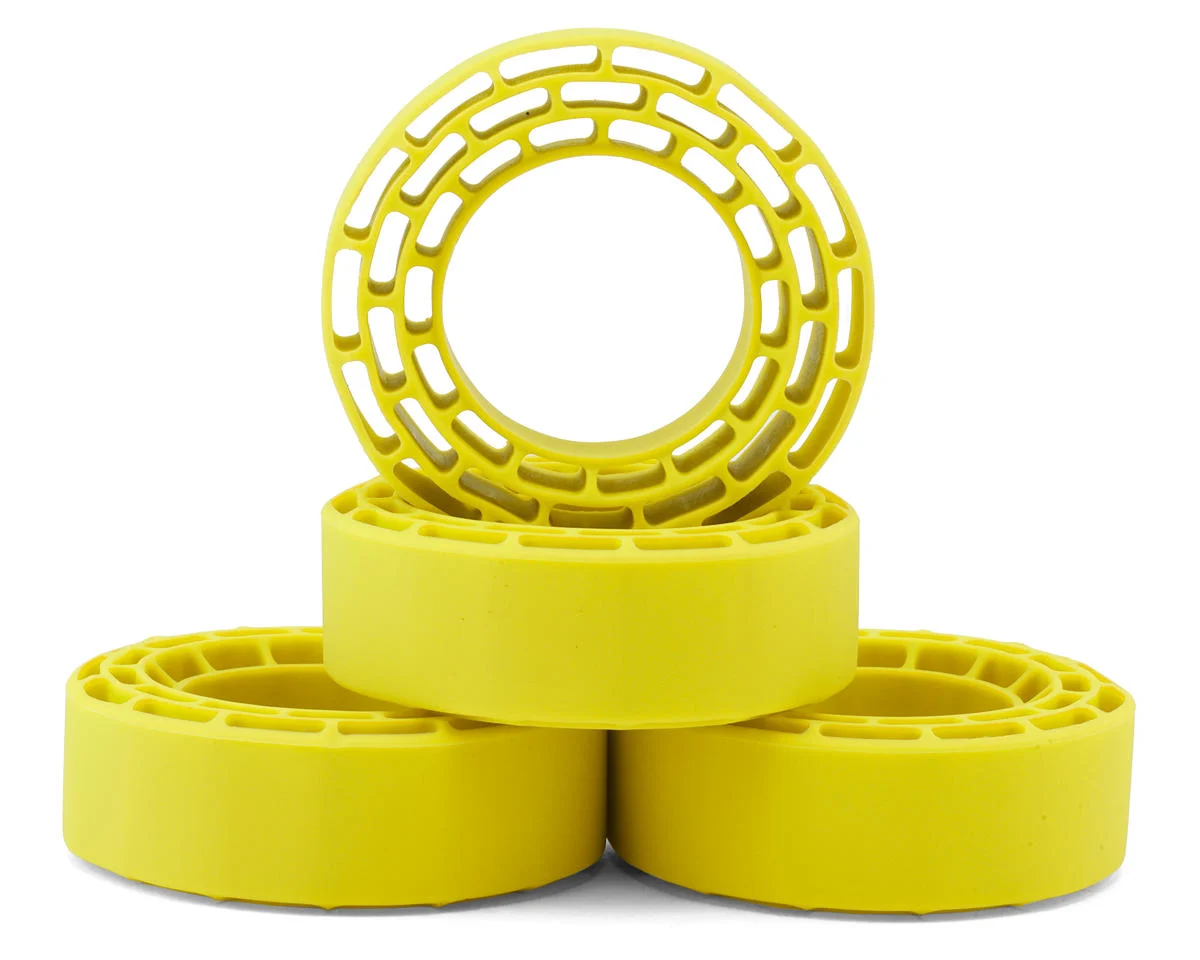 YQT-1320-1370YE Injora 1.3" Cling On Micro Rock Crawler Tires Combo (4) (70mm OD) (S5) w/Super Soft Silicone Rubber Inserts