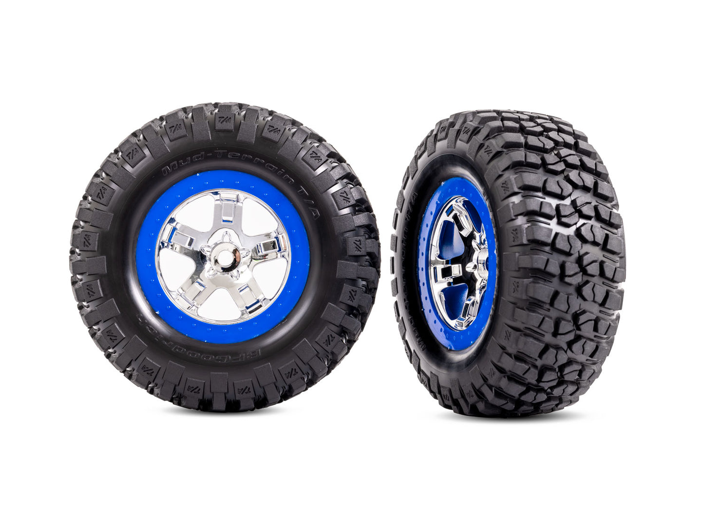 5867A SCT Chrome & Blue Wheels & BFGoodrich Tires (2)
