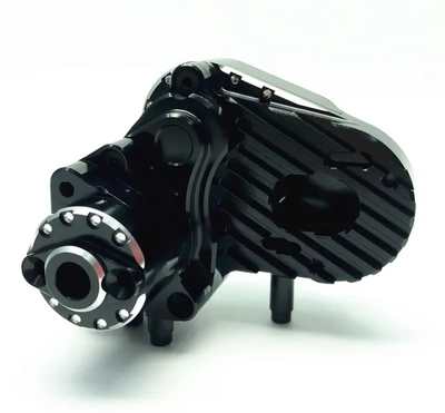 TLHTCAPRA-18Treal Alloy Transmission Case for Axial Capra 1.9 UTB-Black