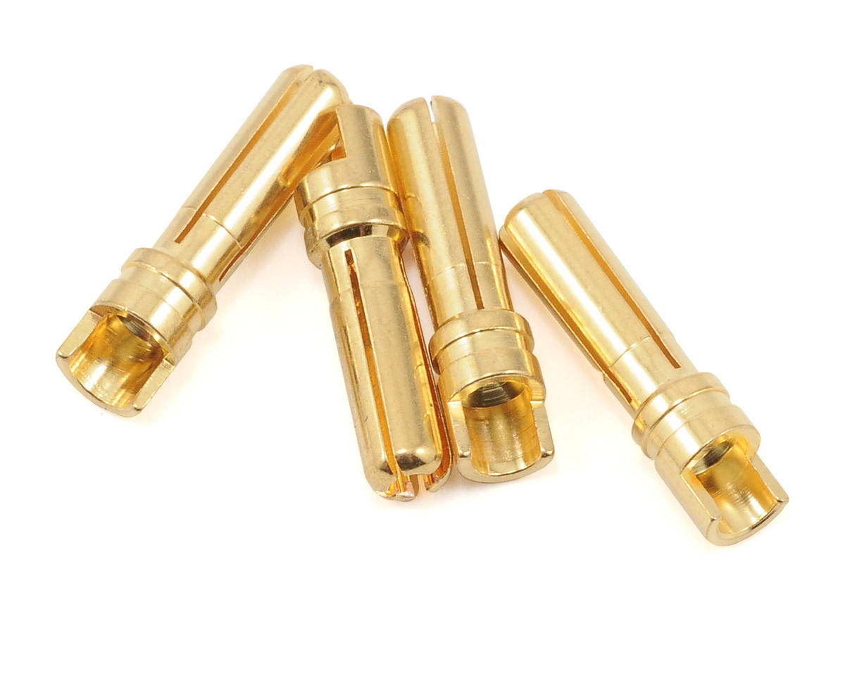 PTK5035 4.0mm "Super Bullet" Solid Gold Connectors (4 Male)