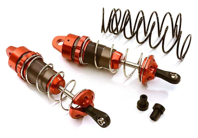 INTC28474RED Machined 90mm Front Big Bore Shocks 1/10
