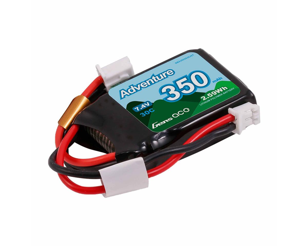 GEA3502S30JST Gens Ace 2S 30C Adventure LiPo Battery (7.4V/350mAh) w/JST Connector