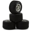1RC5571 1RC Racing Pre-Mounted 1/18 Asphalt Modified Hoosier Tires (Chrome) (4) (F/R) (Standard)