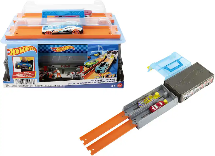 HWHVF15 Hot Wheels Stunt Tracks Race Case Track Set