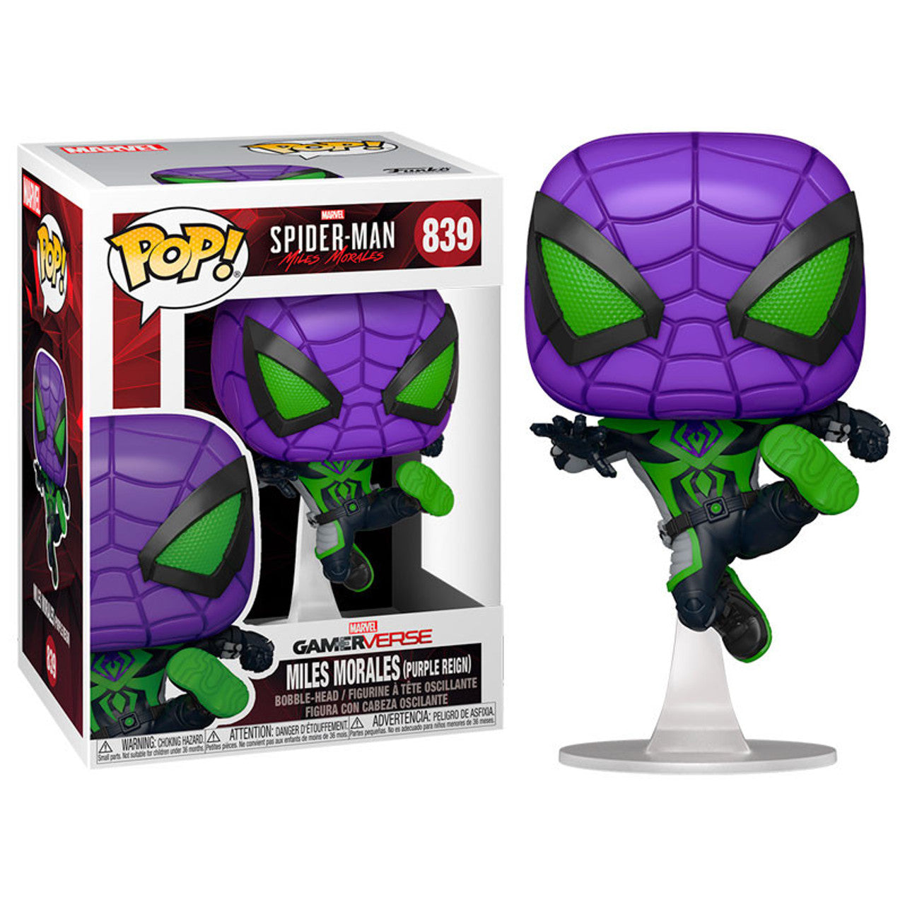 FU54695 Spider-Man Miles Morales Purple Reign #839