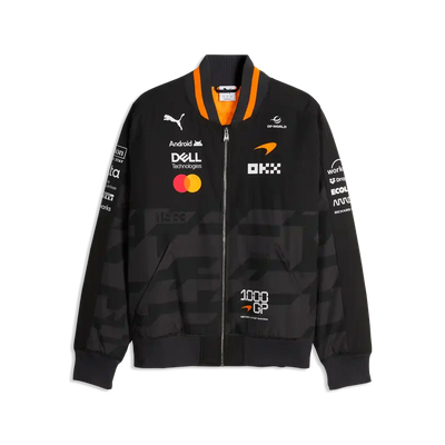 701242487 McLaren Racing F1 Special Edition 1,000th Race Team Bomber Jacket - Puma Black