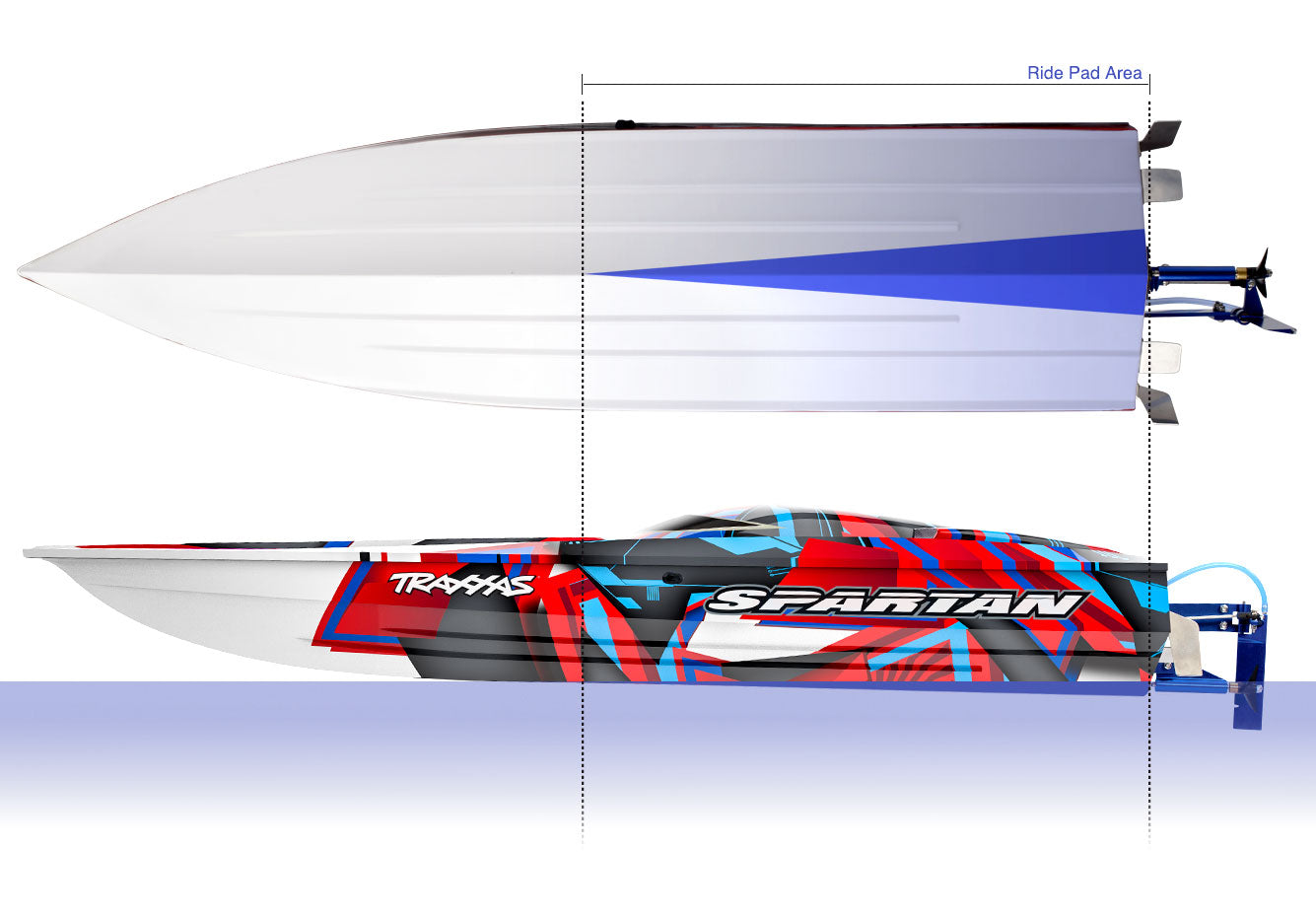 57076-4 Traxxas Spartan Bushless 36" Race Boat