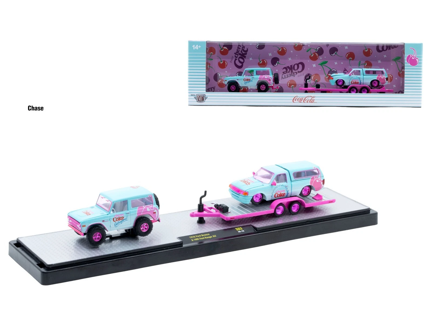 56000-S03 M2 Machines Auto Haulers 1976 Ford Bronco & 1995 Ford Ranger XLT CHASE!!