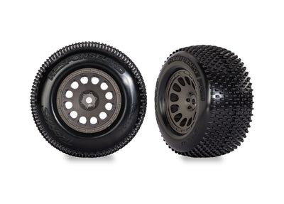 10774-GRAY Gray Mini XRT Wheels w/ Response Pro Tires (2)