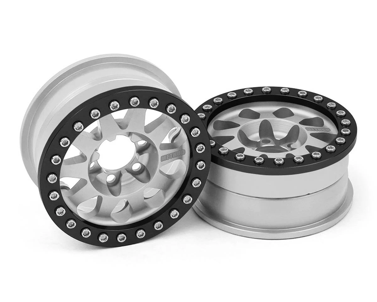 VPS07757 Method 101 V2 1.9" Beadlock Crawler Wheels (Silver/Black) (2)