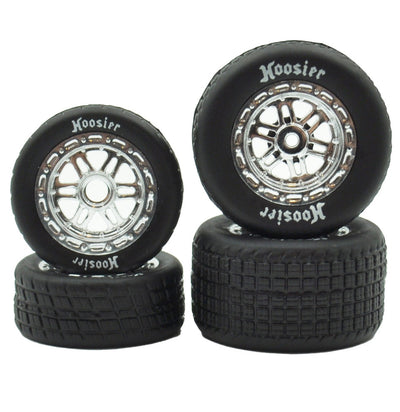 1RC5527 FF/RR Tires & Chrome W
