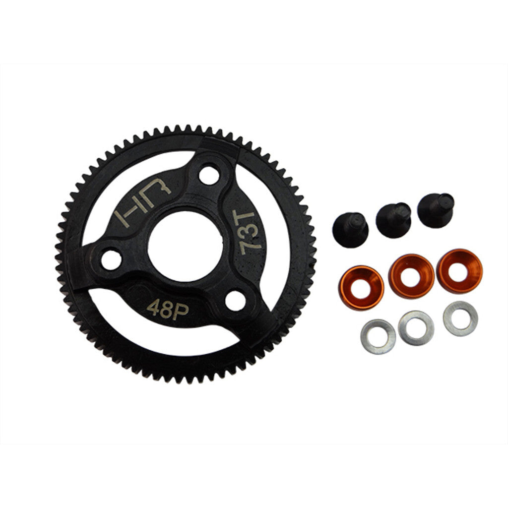 HRSTE873 - Hardened Steel Spur Gear (73t 48p) (Orange) - TRA
