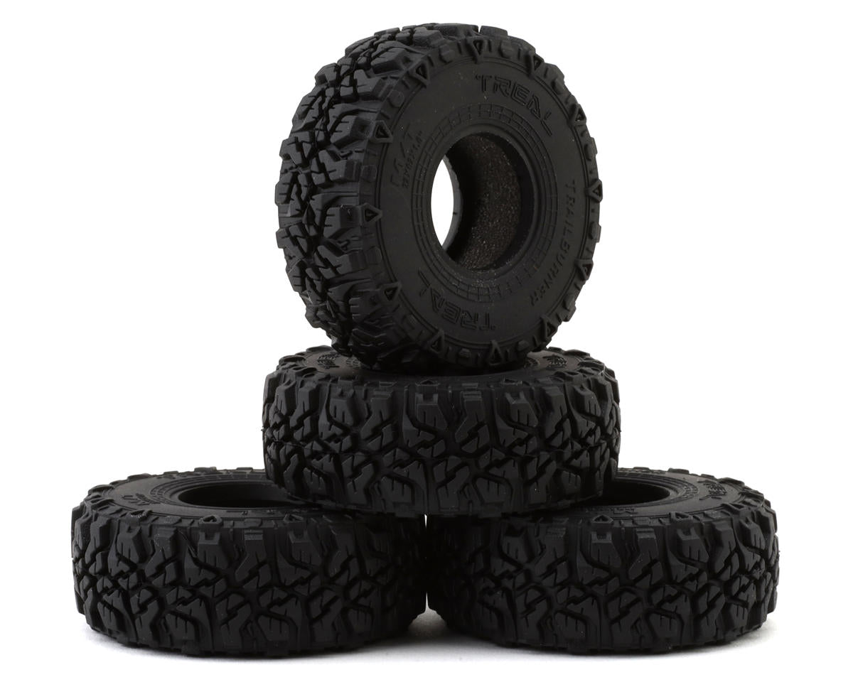 TLHTWHEEL-123 TREAL 1.0 Tires Soft Sticky RC Crawler Tires TrailBurner 62mm (4P) for 1/24 1/18 SCX24 AX24 FCX24 TRX4M