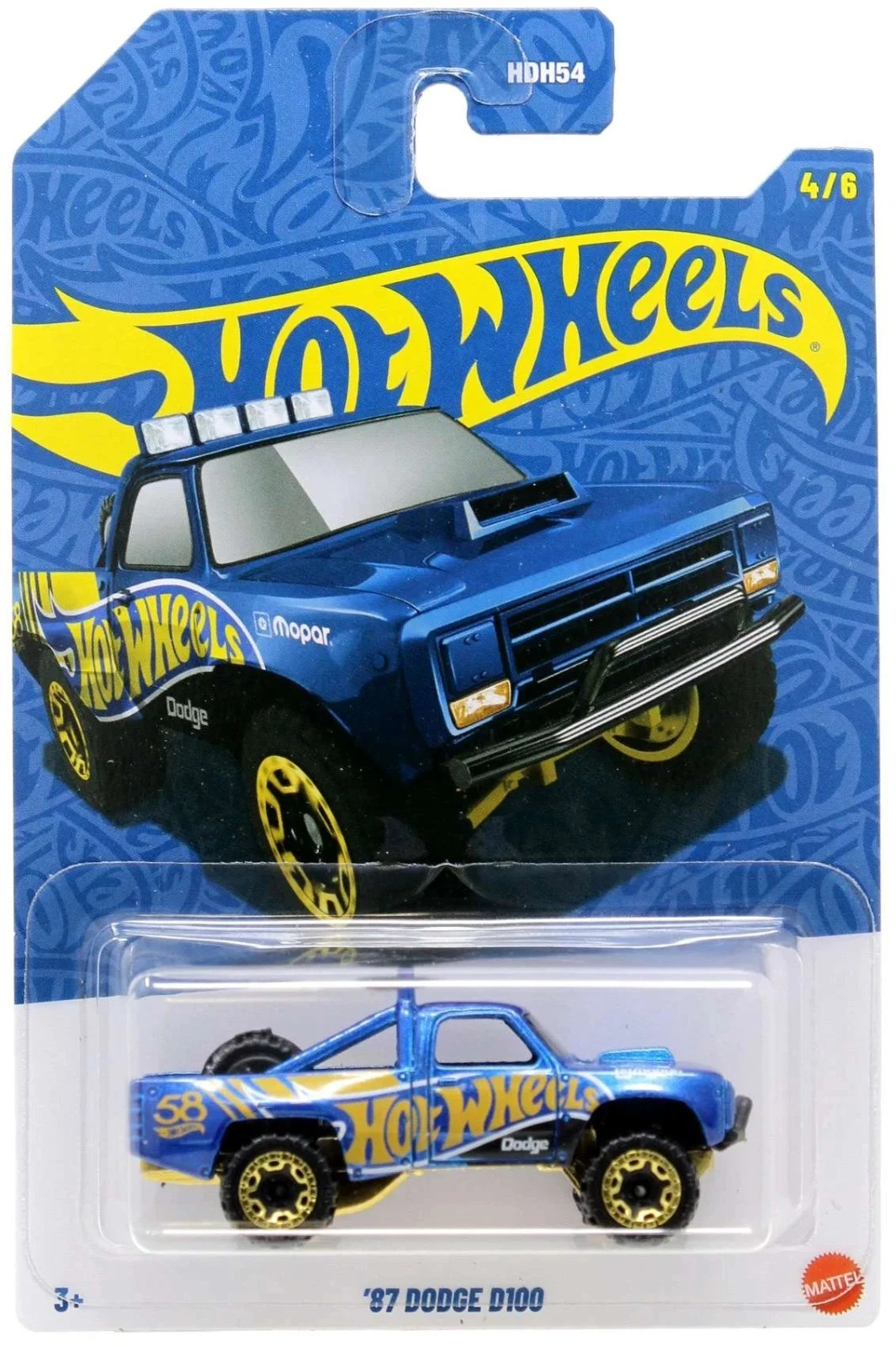 HWHDH54 Hot Wheels Pearl & Chrome '87 Dodge D100