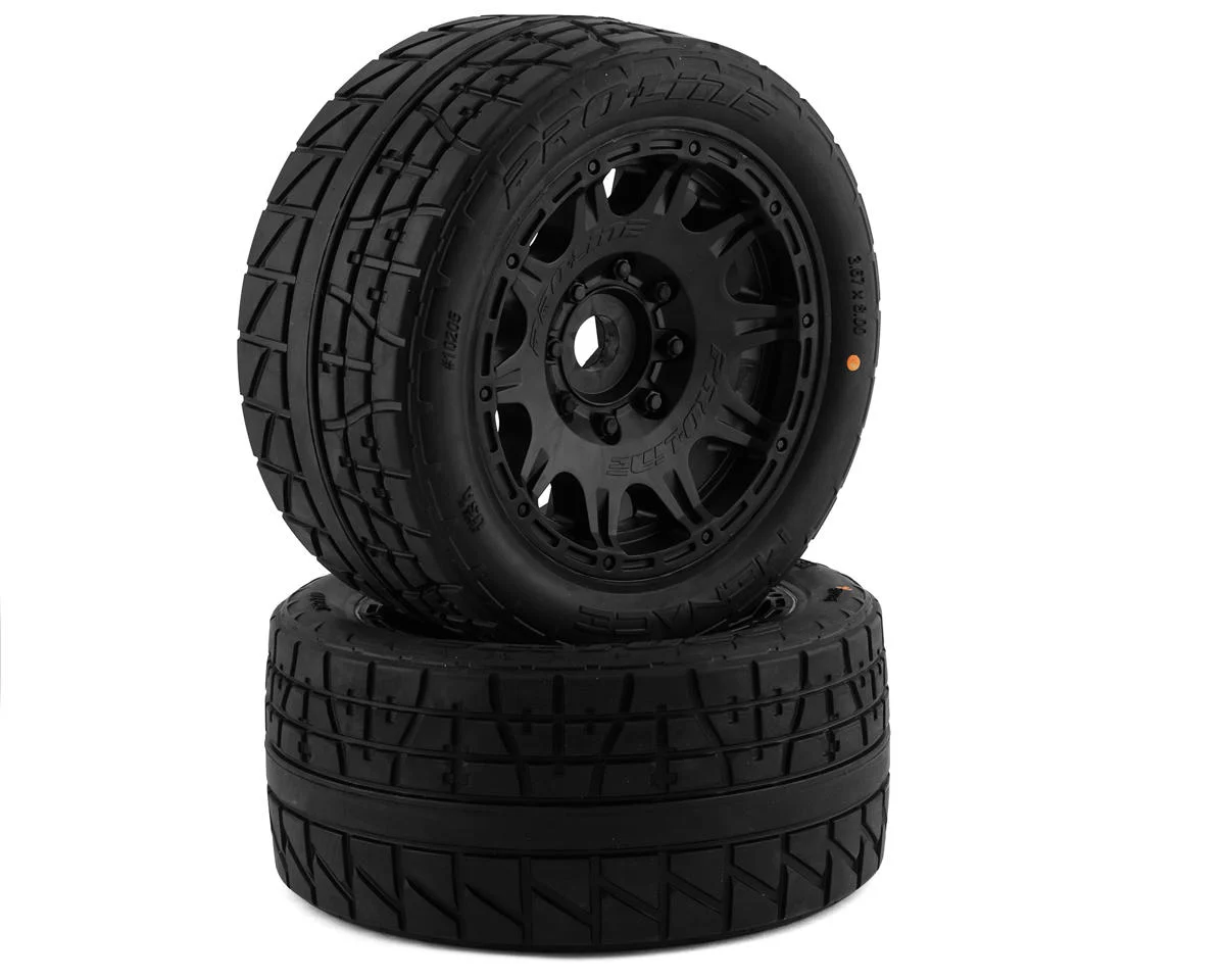 PRO1020510 Menace HP BELTED F/R 5.7" MT Tires Mounted 24mm Blk Raid (2)