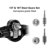 SCX30-25BKFR INJORA +3mm Planet Axles with Brass Steering Knuckles for 1/30 SCX30 - Black