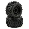 PRO1012518 Badlands MX28 2.8" Tires w/F-11 Nitro Rear Wheels (2) (Black) w/17mm Hex