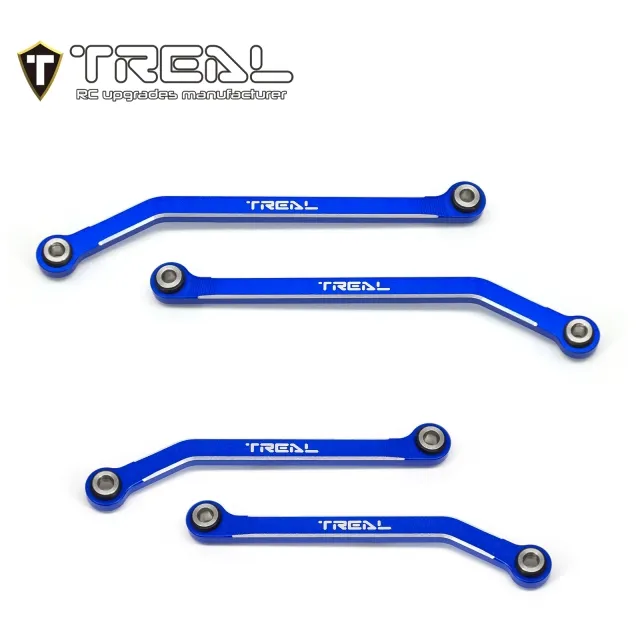 X003Q5LLLT TREAL Aluminum 7075 High Clearance Links Set (4pcs) Chassis Lower Links for TRX4M 1/18 RC Crawler-Blue